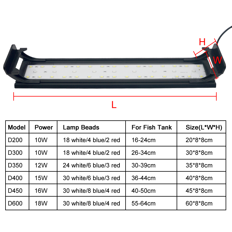 Akvaryum LED ışık 16-64CM balı - Aquarium Plant Growth incelemesi ve fiyatı