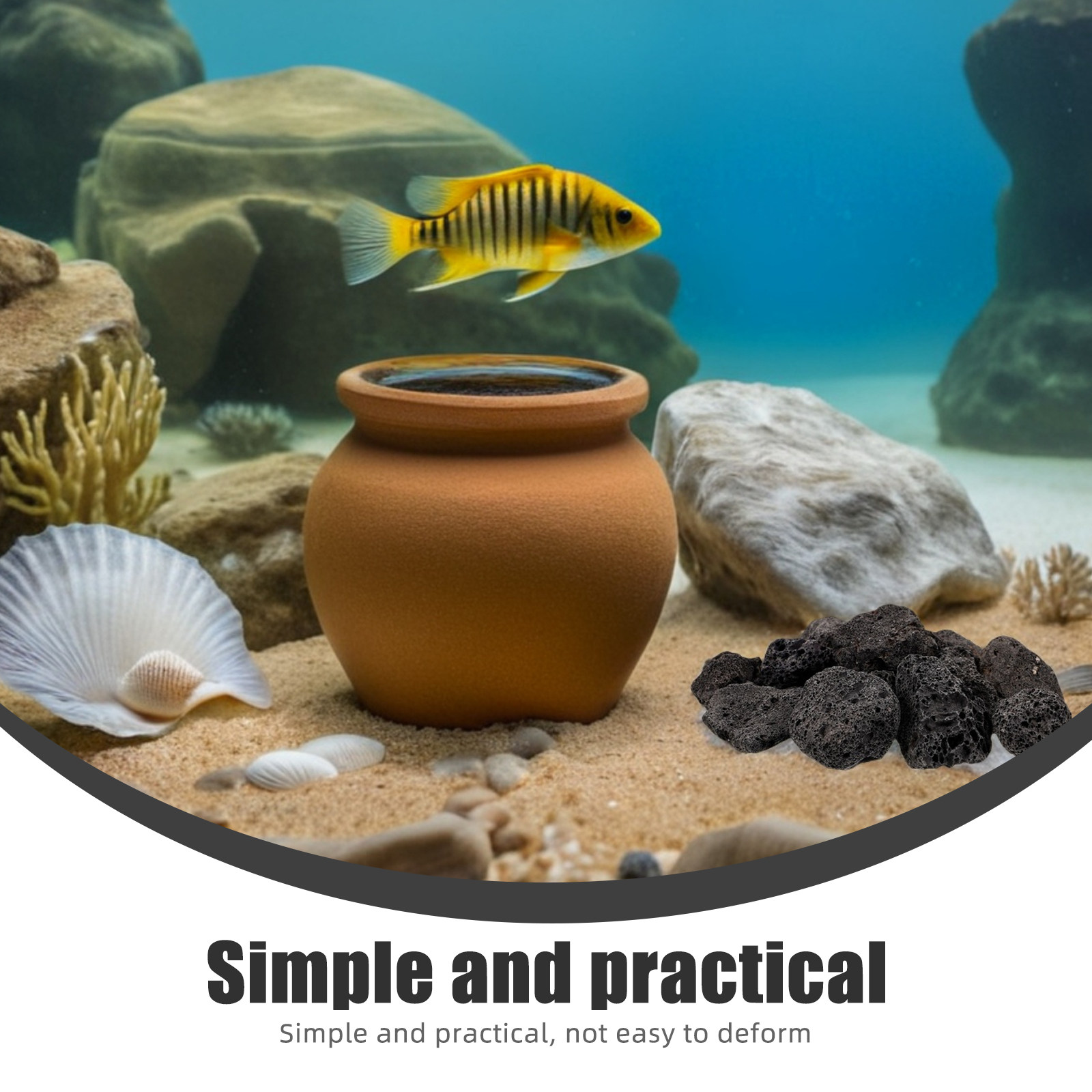 1 paket doğal volkanik taşlar  - Aquarium Planted Fish Tank incelemesi ve fiyatı